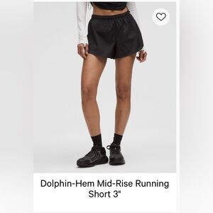 lululemon athletica Black Dolphin-Hem Running Shorts